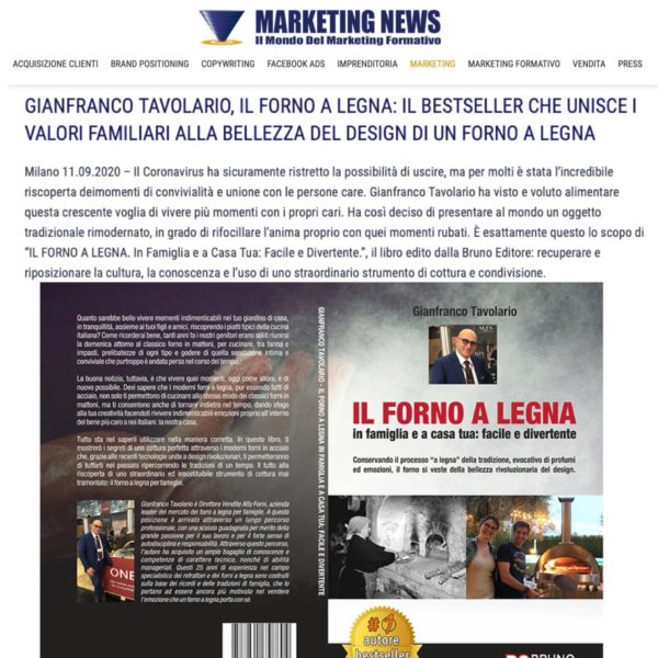 Il forno a legna comunicati stampa Giacomo Bruno